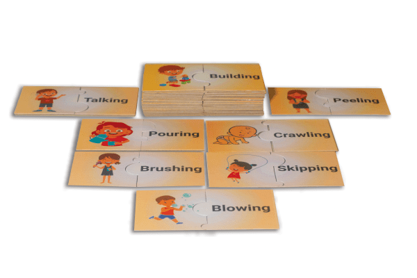 Action Words Puzzle Cards 1 Action Words
